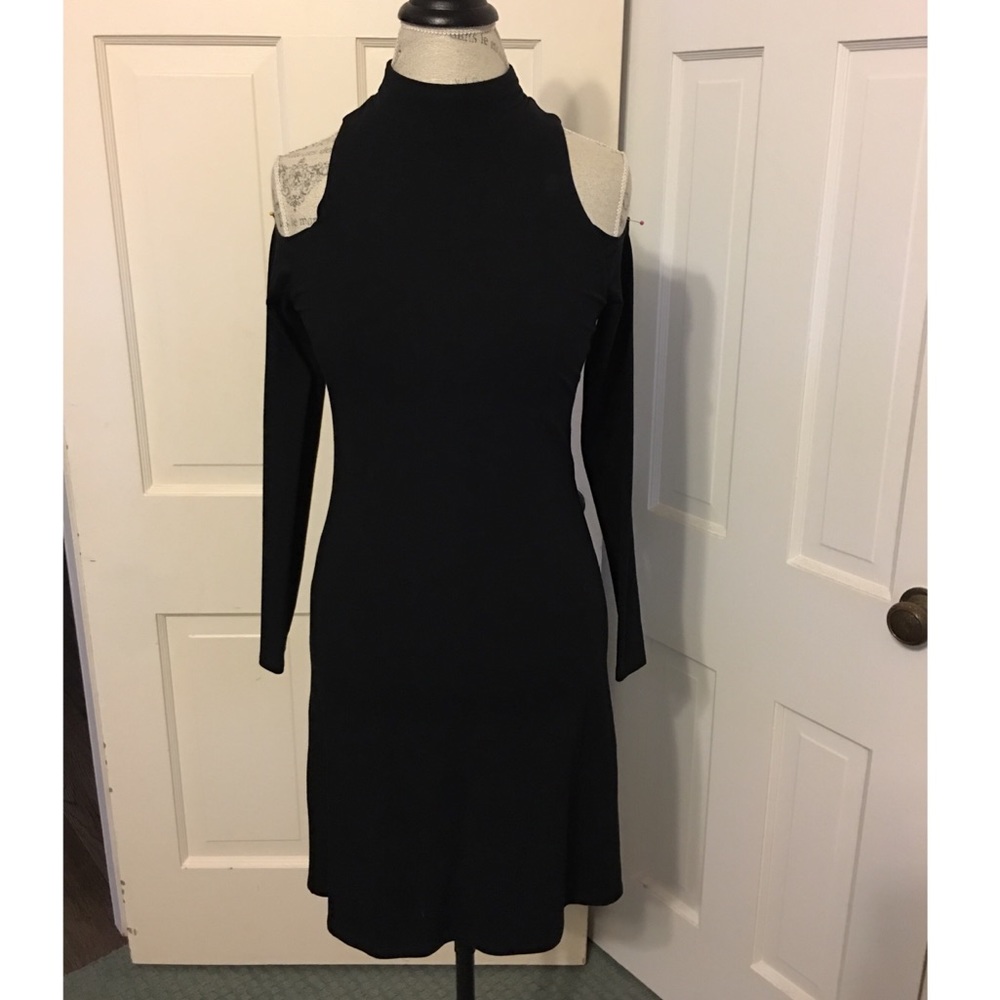 TWENTY Knit Cold Shoulder Halter Dress